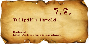 Tulipán Herold névjegykártya